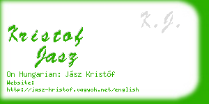 kristof jasz business card